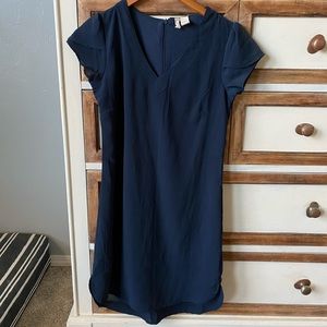 2 for $25 EUC Japna Navy Cap Sleeve zip back dress